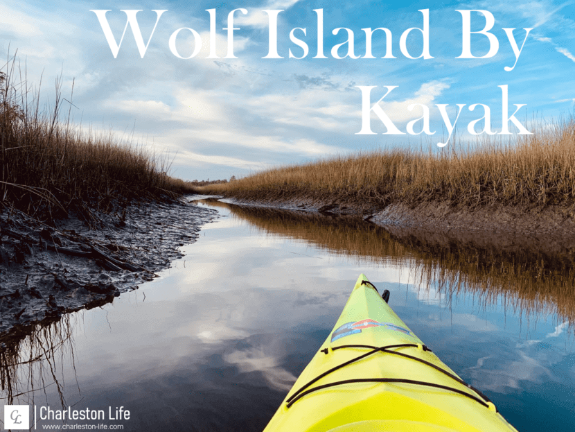 Kayaking or boating to Wolf Island in Charleston, SC