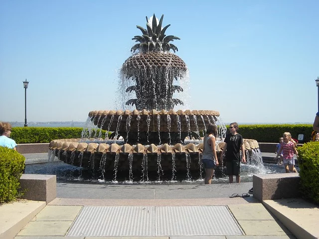 Pineapple Fountain in downtown Charleston, SC